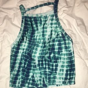 Sold msgr S green blue tie dye old high rise